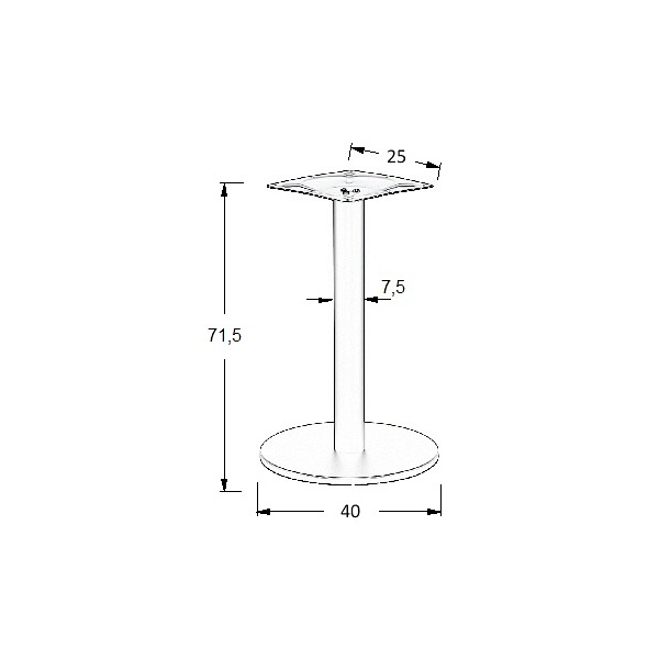 Podstawa stolika metalowa SH-2010-1/B - ∅ 40 cm Stema