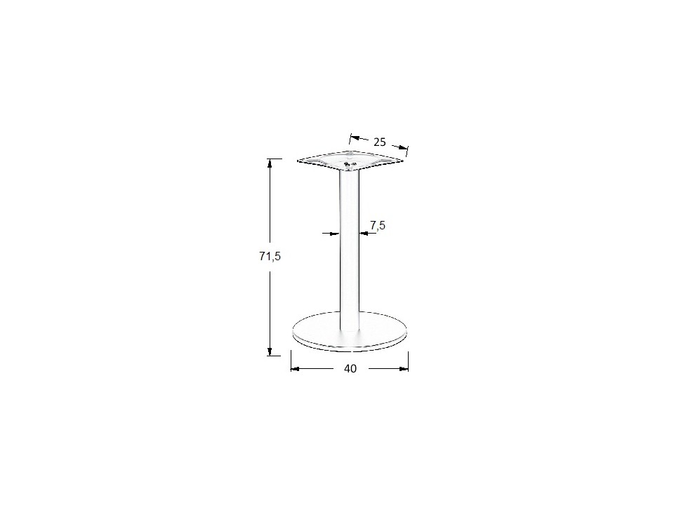 Podstawa stolika metalowa SH-2010-1/B - ∅ 40 cm Stema