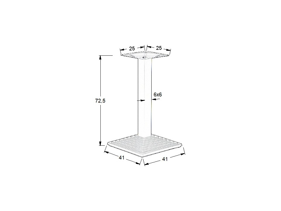 Podstawa stolika żeliwna SH-5014-1/60/B - 41x41 cm Stema