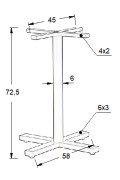 Podstawa stolika metalowa SH-3046-1/B - 58x58 cm Stema