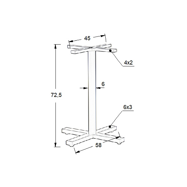 Podstawa stolika metalowa SH-3046-1/B - 58x58 cm Stema