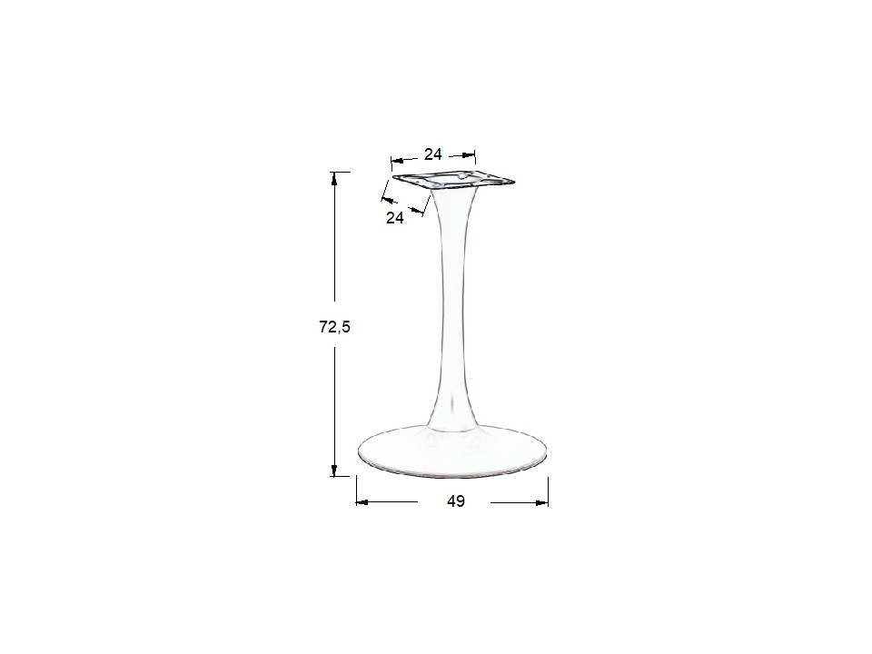 Podstawa stolika metalowa SH-9108-1/W - ∅ 49 cm Stema