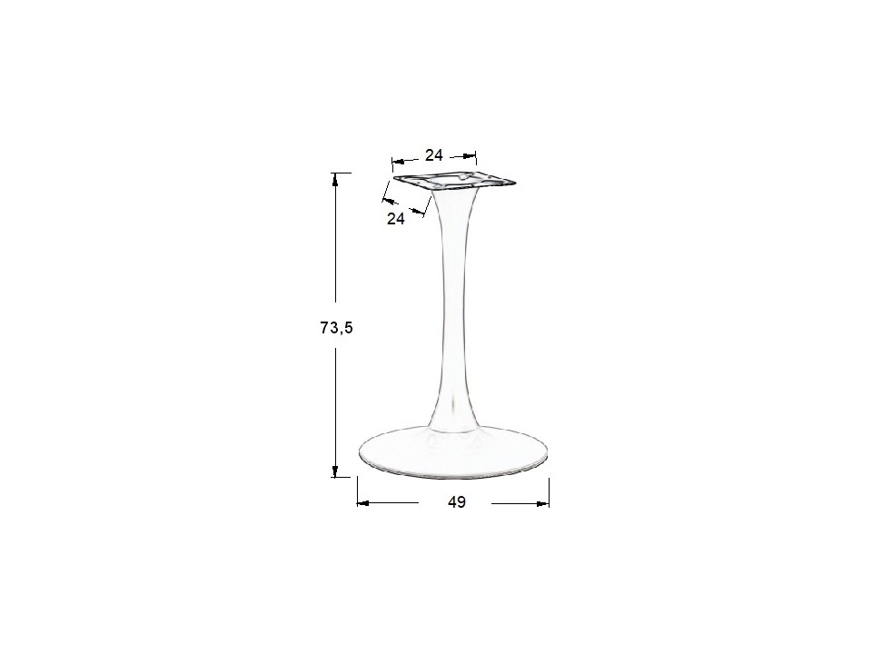 Podstawa stolika metalowa SH-9108-1/W - ∅ 49 cm Stema