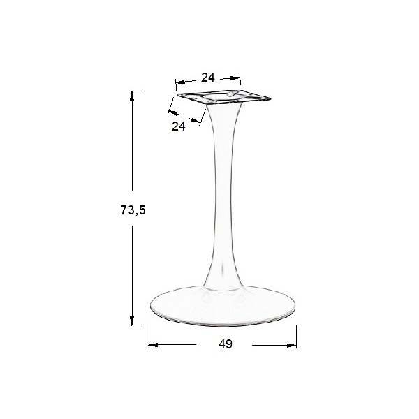 Podstawa stolika metalowa SH-9108-1/B - ∅ 49 cm Stema