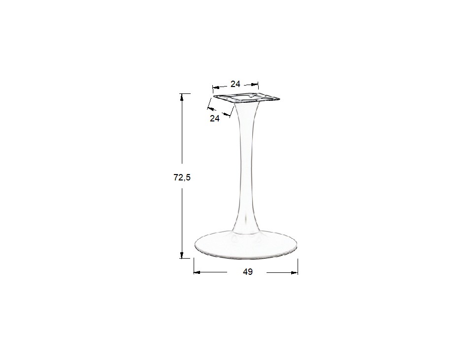 Podstawa stolika metalowa SH-9108-1/B - ∅ 49 cm Stema