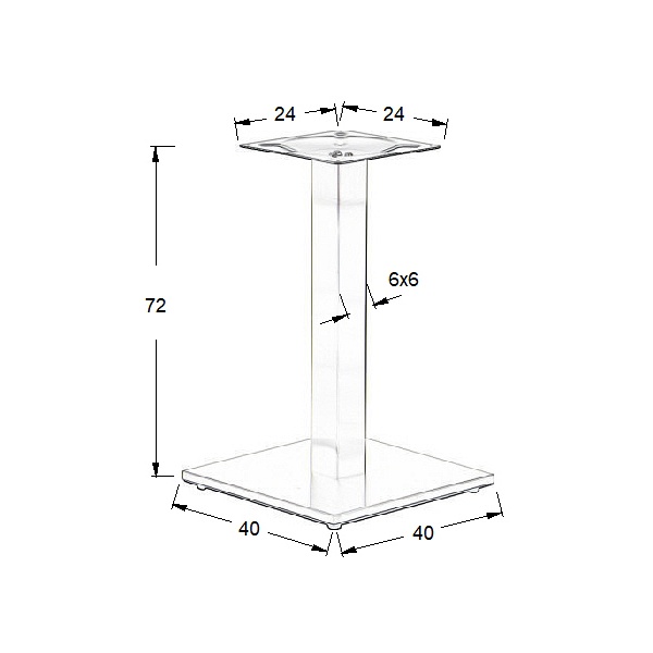 Podstawa stolika metalowa SH-2011-1/60/B - 40x40 cm Stema