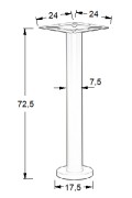 Podstawa mocowana do podłoża SH-3018-1/S szczotkowana - ∅ 17,5 cm Stema