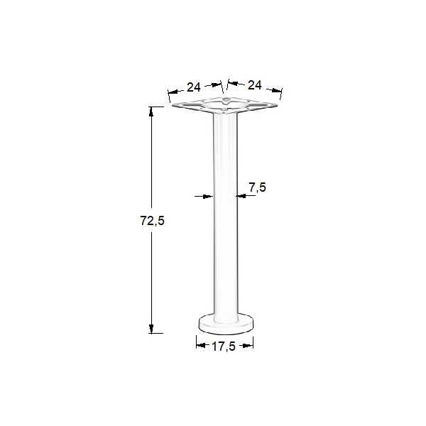Podstawa mocowana do podłoża SH-3018-1/S szczotkowana - ∅ 17,5 cm Stema