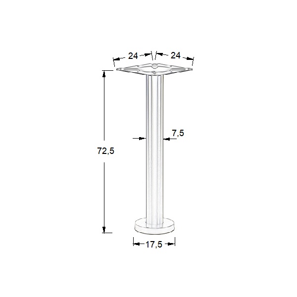 Podstawa mocowana do podłoża SH-3018-2/B czarny - ∅ 17,5 cm Stema