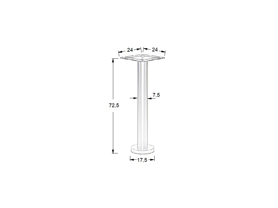 Podstawa mocowana do podłoża SH-3018-2/B czarny - ∅ 17,5 cm Stema