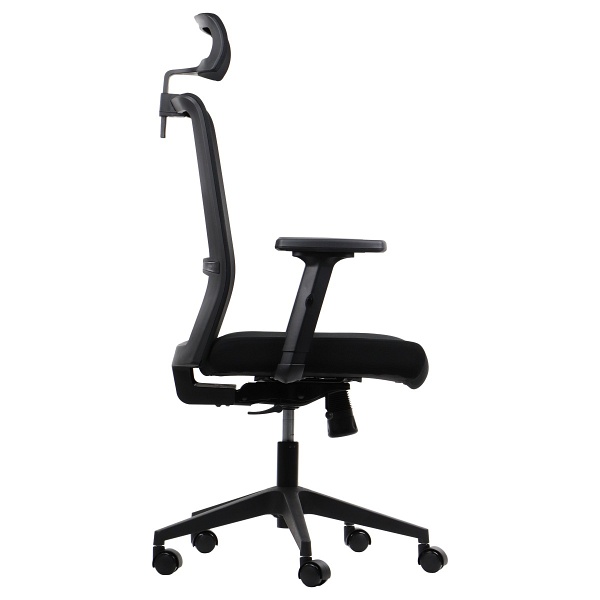 Fotel Riverton F/H  oparcie tkaninowe czarny / czarny - Stema