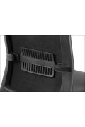 Fotel Riverton F/H/AL podstawa aluminiowa /  oparcie tkaninowe czarny / czarny - Stema