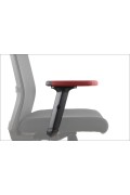 Fotel Riverton F/H/AL podstawa aluminiowa /  oparcie tkaninowe czarny / szary - Stema