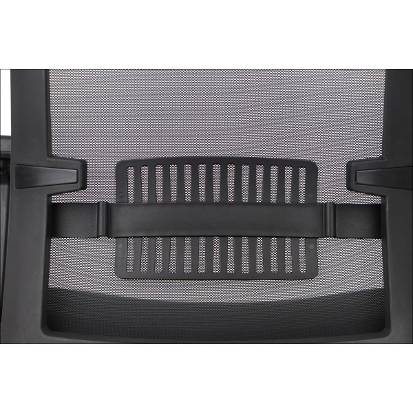 Fotel Riverton F/H/AL podstawa aluminiowa /  oparcie tkaninowe czarny / szary - Stema