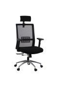 Krzesło obrotowe RIVERTON M/H/AL - różne kolory - czarny-czarny Stema