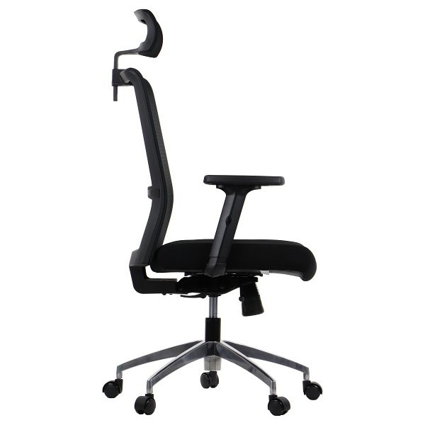 Krzesło obrotowe RIVERTON M/H/AL - różne kolory - czarny-czarny Stema