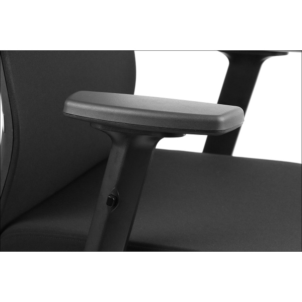 Fotel Riverton F/L/AL podstawa aluminiowa oparcie tkaninowe czarny / czarny - Stema