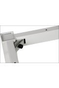 Ramowy stelaż biurka i stołu z nogą kwadratową NY-A057/116/K - 116x56 cm, alu Stema