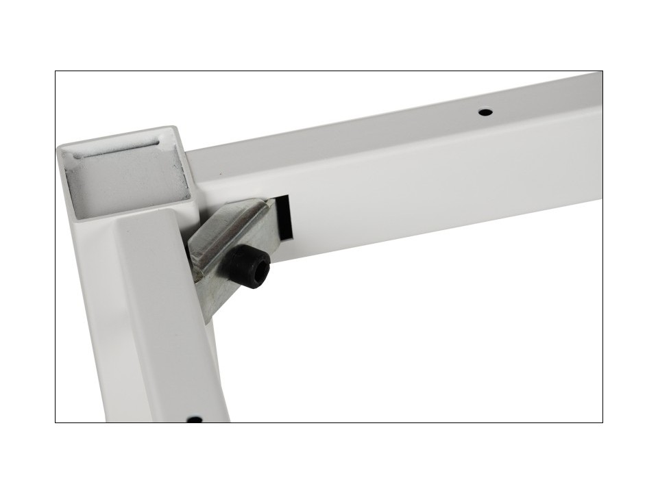 Ramowy stelaż biurka i stołu z nogą kwadratową NY-A057/116/K - 116x56 cm, alu Stema