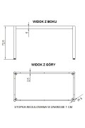 Stelaż ramowy stołu 116x66, noga okrągła - Stema