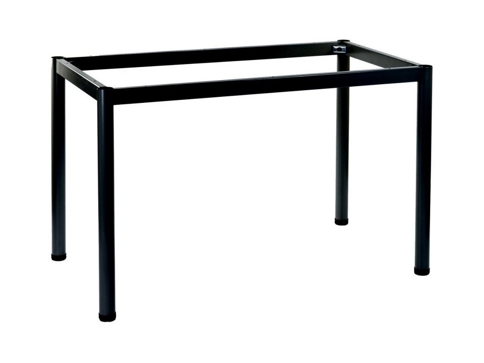 Ramowy stelaż biurka i stołu z nogą okrągłą NY-A057/116/O - 116x66 cm, czarny Stema