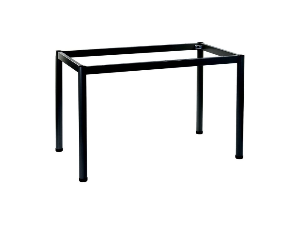 Ramowy stelaż biurka i stołu z nogą okrągłą NY-A057/136/O - 136x76 cm, czarny Stema