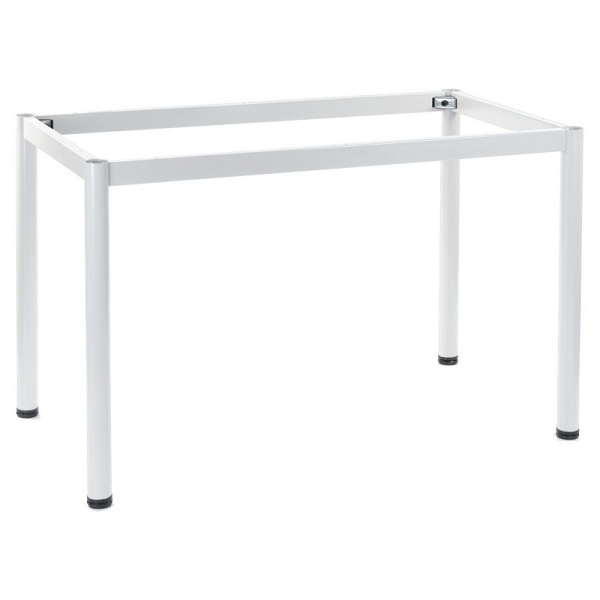 Ramowy stelaż biurka i stołu z nogą okrągłą NY-A057/156/O - 156x66 cm, biały Stema