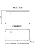 Stelaż ramowy stołu 116x66, noga kwadratowa - Stema