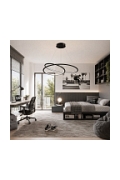 Lampa wisząca SPIRELLO ledowa czarna 80 cm - Step Into Design