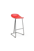 Hoker CARO BAR czarne nogi i czerwone siedzisko 75 cm - Step Into Design