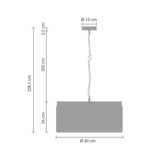 Lampa wisząca SPARKLE ROUND antracyt 60 cm Step Into Design
