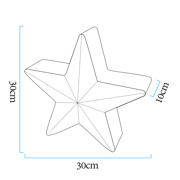 Lampa ogrodowa dekoracyjna gwiazda STAR LED RGBW 16 kolorów 30 cm Step Into Design