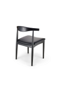 Krzesło CLASSY jesionowe w kolorze czarnym z poduszką ze skóry eko - Step Into Design