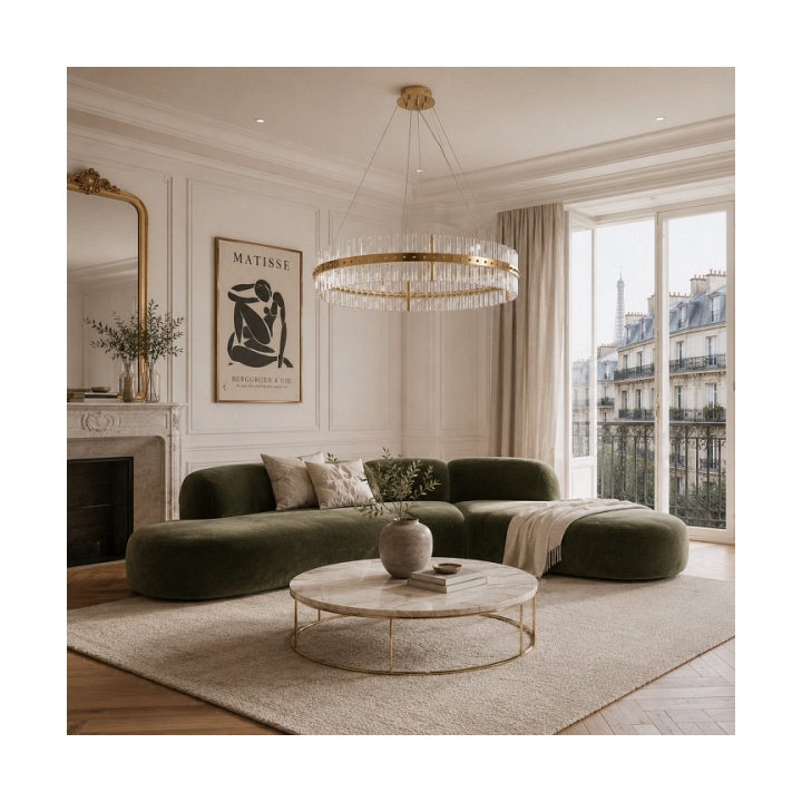 Lampa wisząca AURA 85 cm złoty połysk - Step Into Design