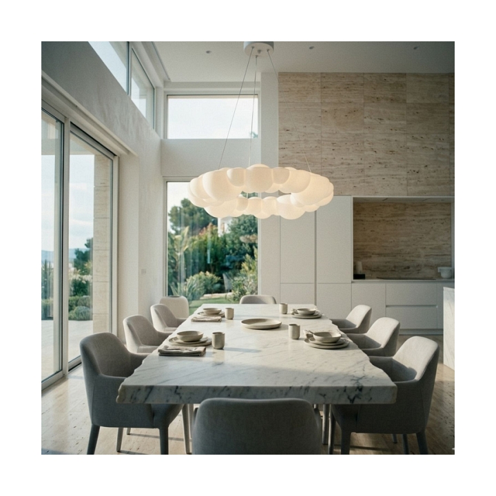 Lampa wisząca CLOUD 50 cm- akrylowa, w kształcie chmurki 3000 - 4000 - 6000 K - Step Into Design