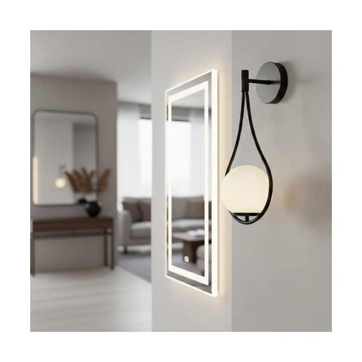 Lampa ścienna DROP 45 cm czarna - Step Into Design