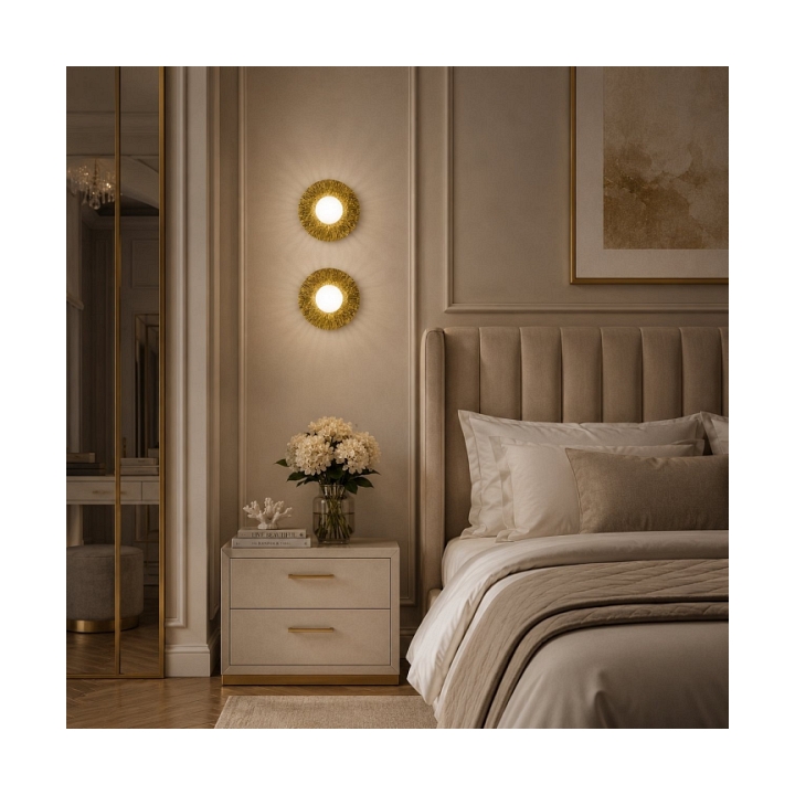 Lampa ścienna SUN S złota 20 cm - Step Into Design
