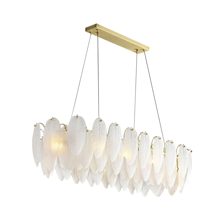 Lampa wisząca PIUMA LONG 100 cm – biała, oprawa sufitowa - Step Into Design