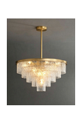 Lampa wisząca ICELAND 60 cm, mosiężno kryształowa - Step Into Design