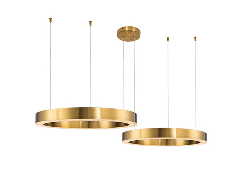 Lampa wisząca CIRCLE 60+60 LED mosiądz na 1 podsufitce Step Into Design