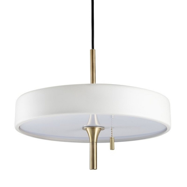 Lampa wisząca ARTDECO biało - złota 35 cm do salonu Step Into Design