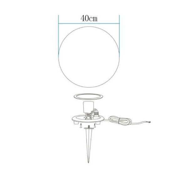 Lampa ogrodowa kula BALL M biała 40 cm Step Into Design