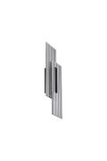 Lampa ścienna NOIR LED, kinkiet czarny ryflowany dwustronny - Step Into Design