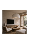 Lampa wisząca STONE 80 cm - biała - Step Into Design