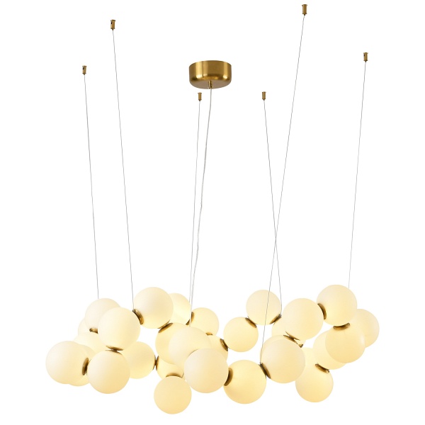 Lampa wisząca CORALLI-100 biało-mosiężna 100 cm Step Into Design