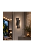 Lampa ścienna NOIR LED, kinkiet czarny ryflowany dwustronny - Step Into Design