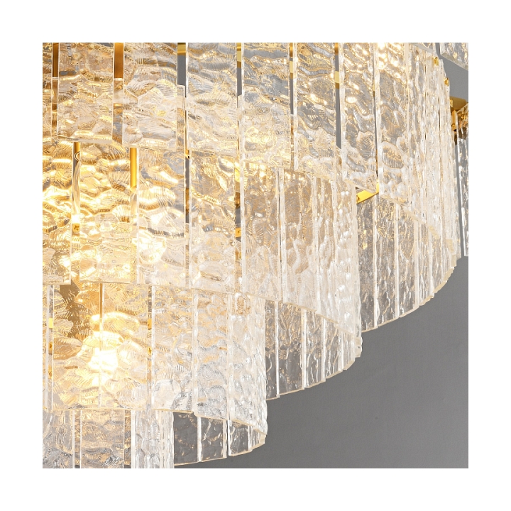 Lampa wisząca ICELAND 60 cm, mosiężno kryształowa - Step Into Design