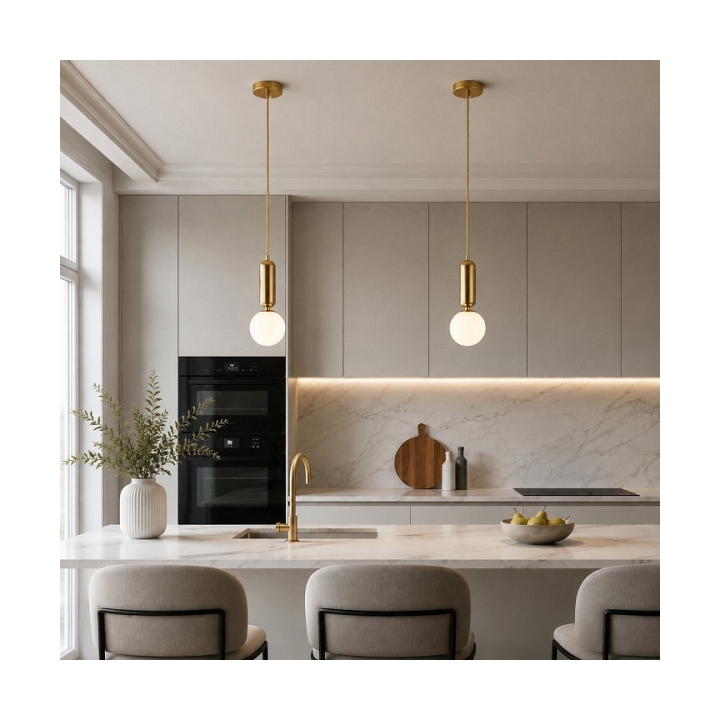 Lampa wisząca UNO złota połysk 20 cm - Step Into Design