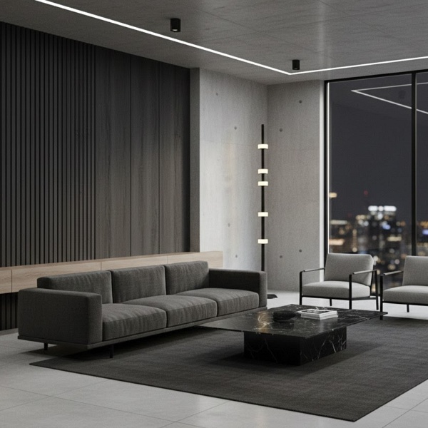 RINGO - smukła lampa podłogowa LED, metalowa, czarna, 182 cm Step Into Design