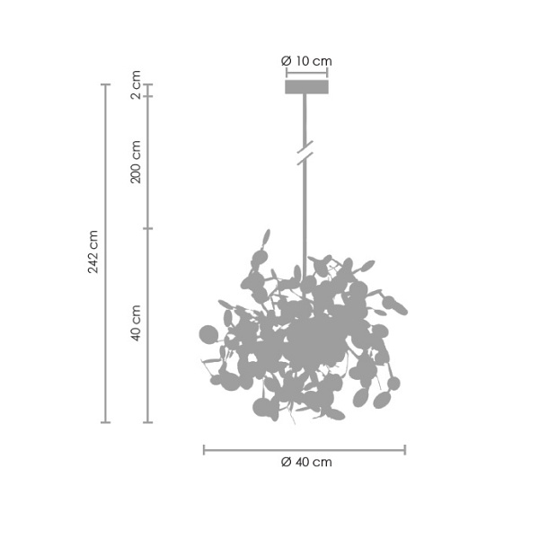 Lampa wisząca MONETTI 40 cm - złota, dekoracyjna Step Into Design